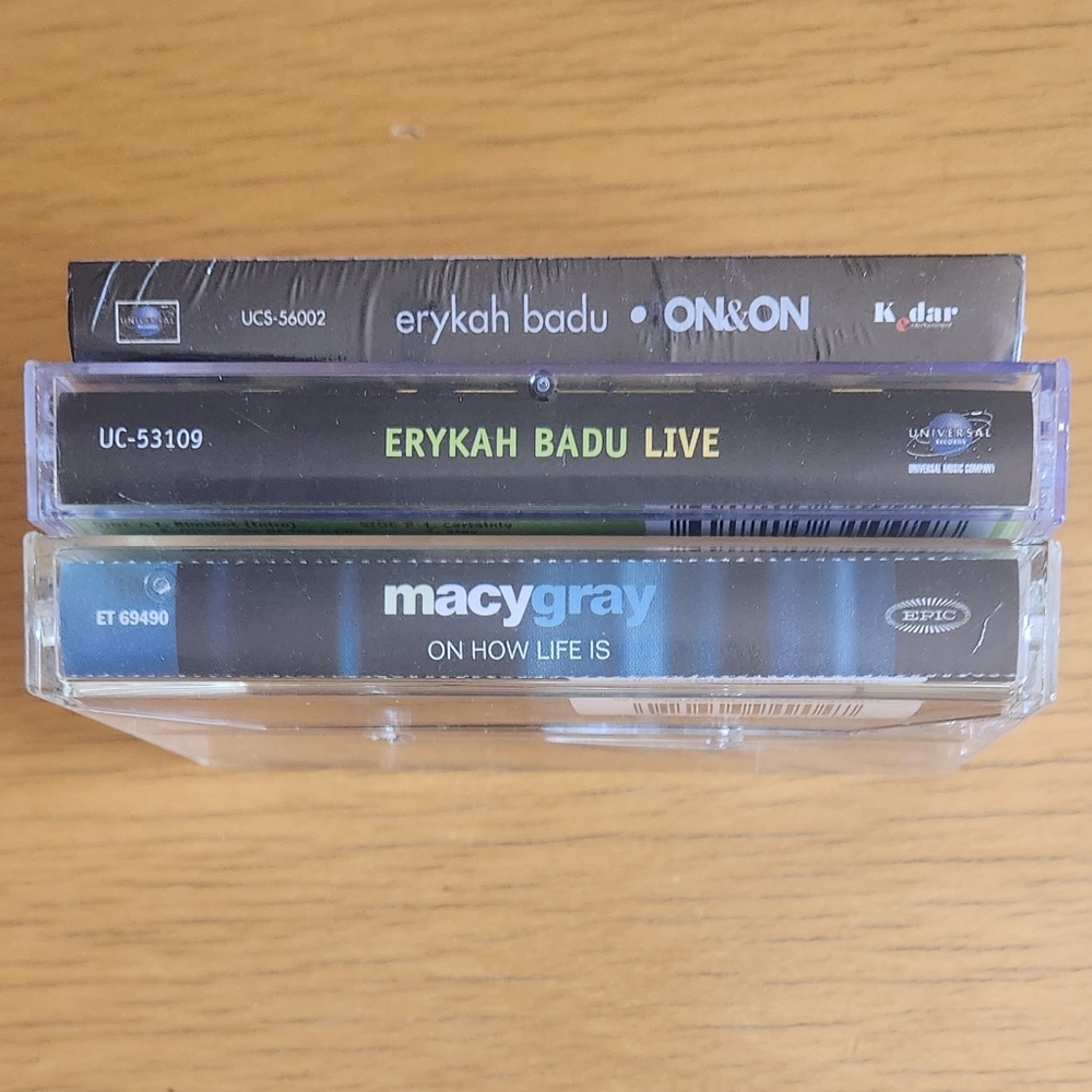 Erykah Badu & Macy Gray - 90s Tapes (Lot of 3) 